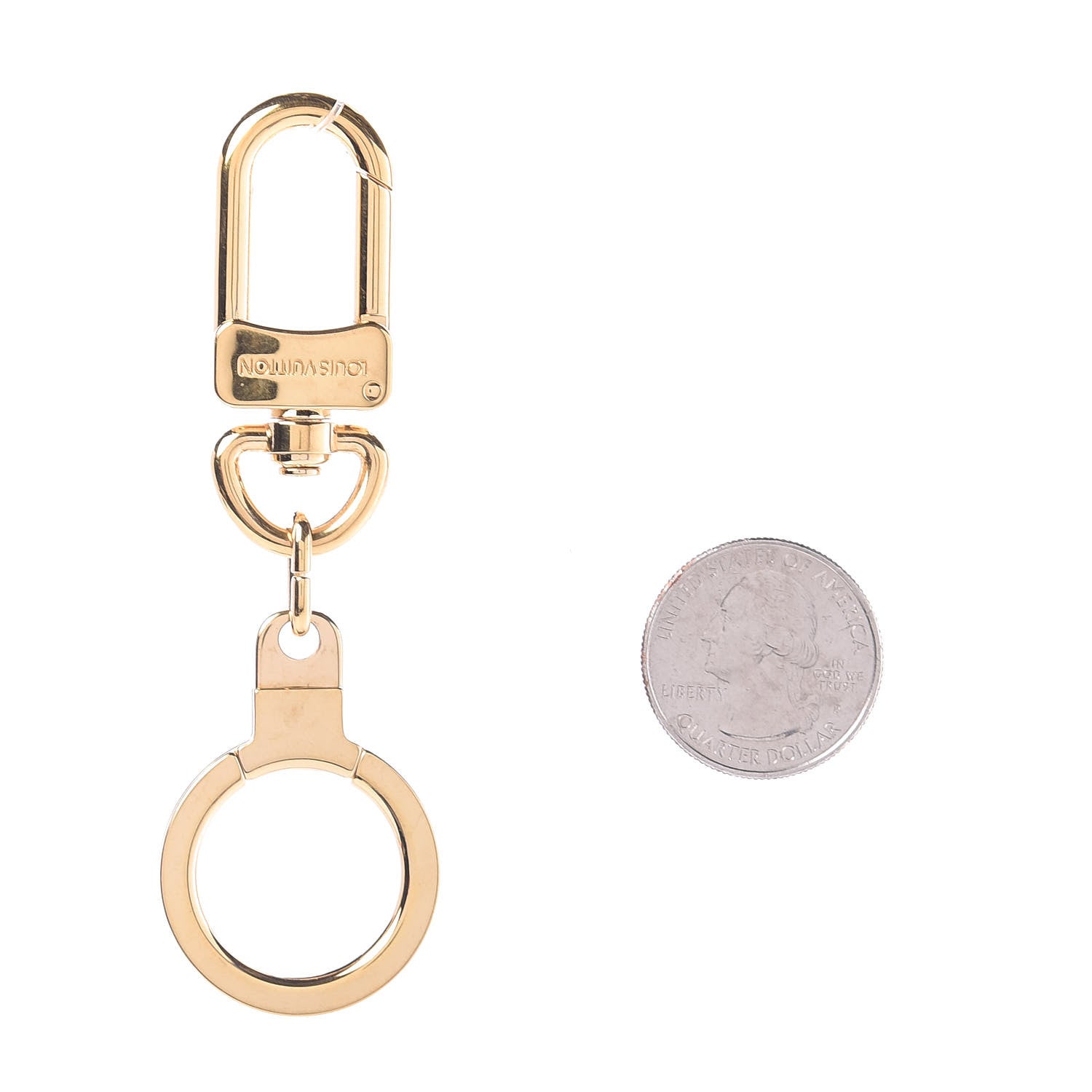 Louis Vuitton Pochette Extender Key Ring Gold 2 of 4