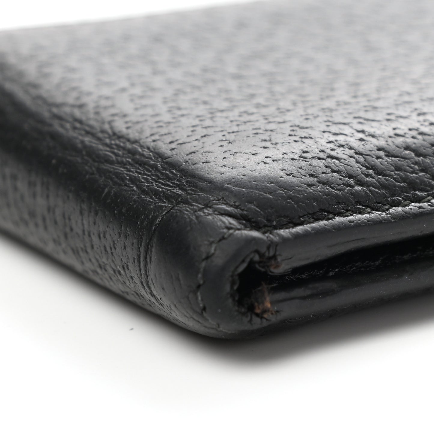 Calfskin Boar Effect GG Marmont Bi-Fold Wallet Black