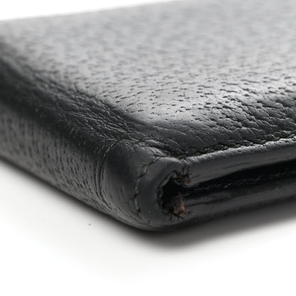 Gucci Calfskin Boar Effect GG Marmont Bi-Fold Wallet Black 9 of 12
