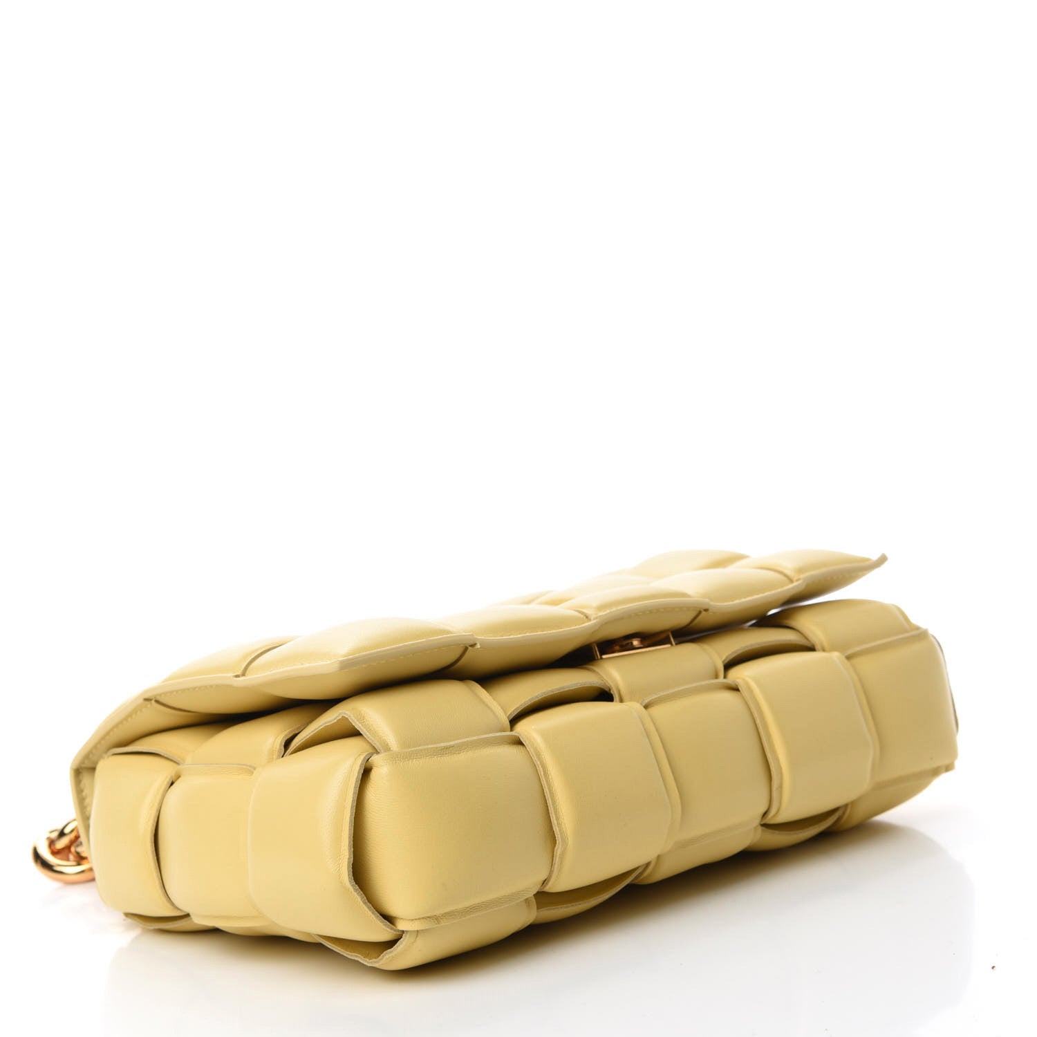 Bottega Veneta Lambskin Maxi Intreccio Padded Chain Cassette Crossbody Bag Butter 4 of 11
