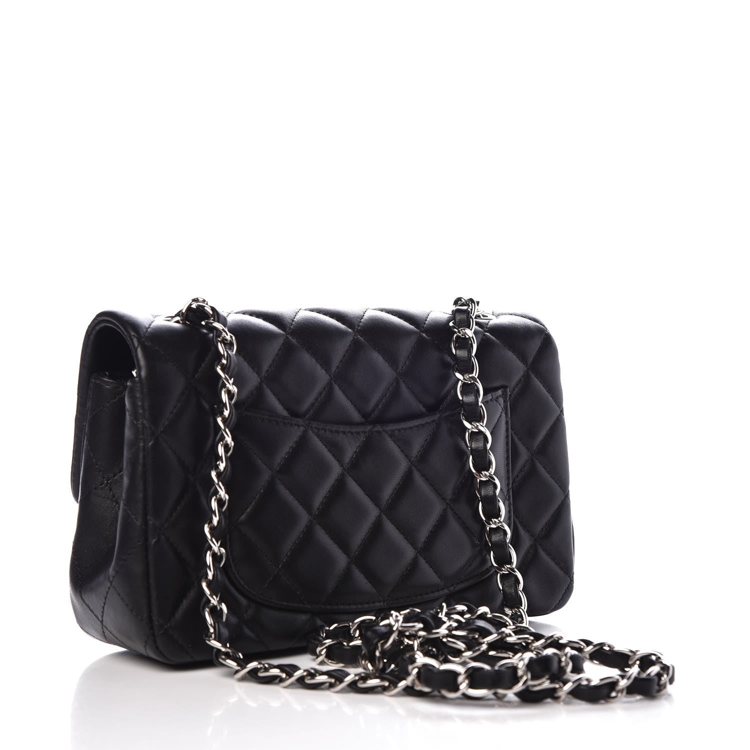 Chanel Lambskin Quilted Mini Rectangular Flap Black 3 of 8