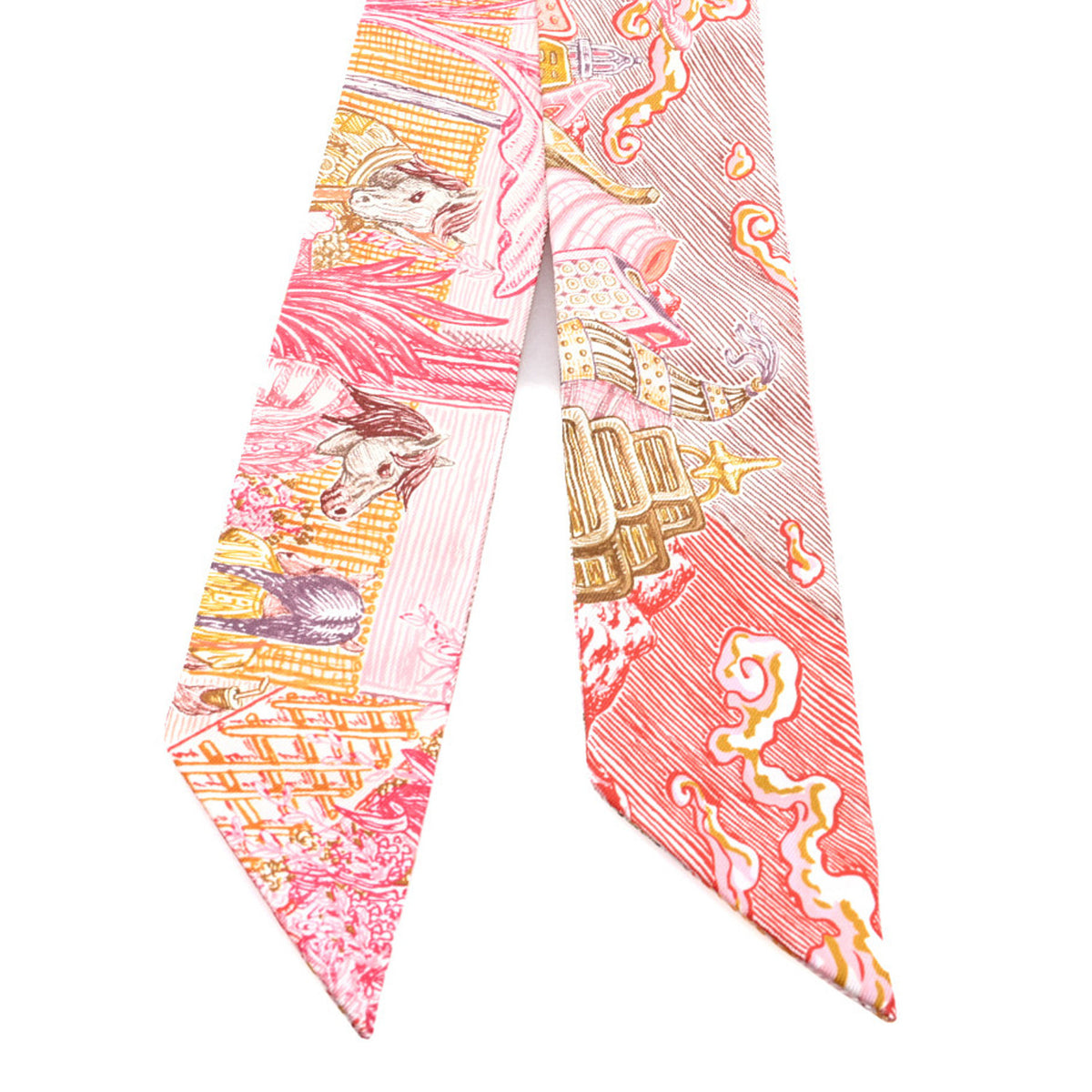 Silk City Of Light Twilly Rose Jaune D'or Rouge