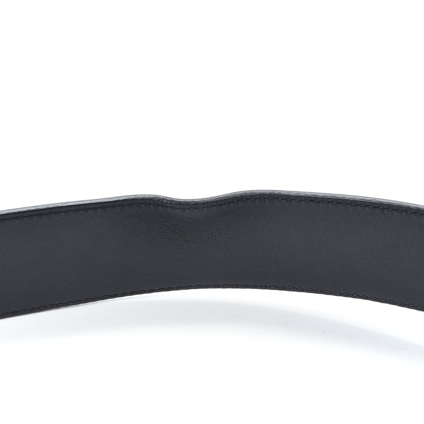 Moon Calfskin Nickel Double G 40mm Belt 85 34 Black