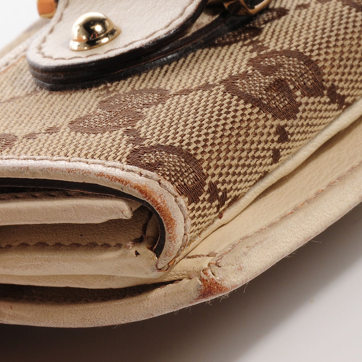 Canvas Monogram Pelham Continental Wallet Beige Off White