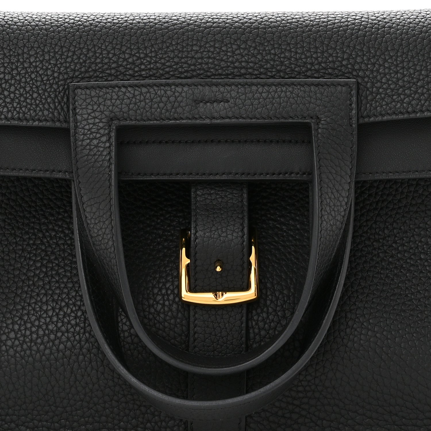 Hermes Taurillon Clemence Halzan 31 GM Black 8 of 10