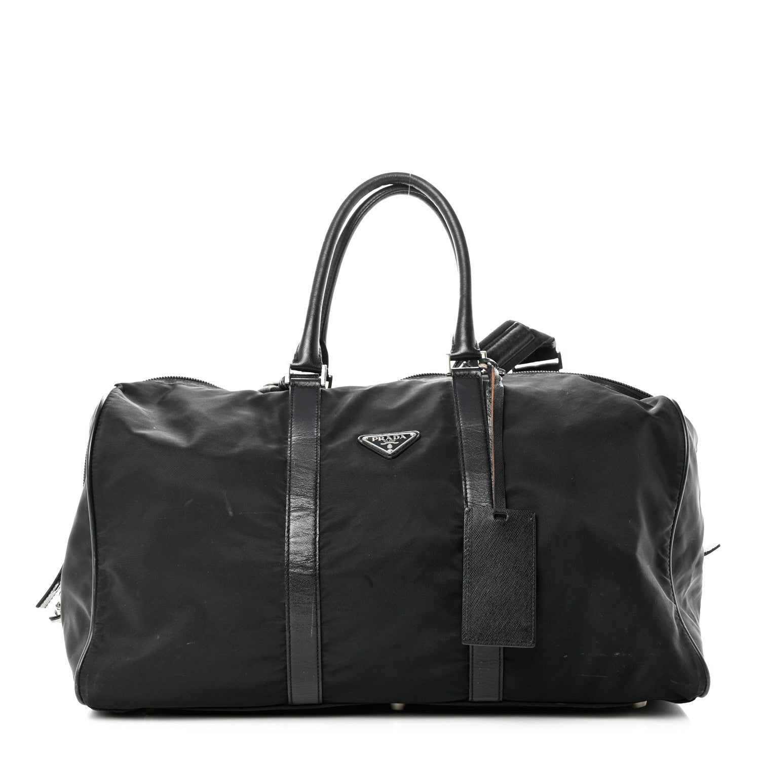 Prada Tessuto Nylon Saffiano Duffle Black 1 of 11