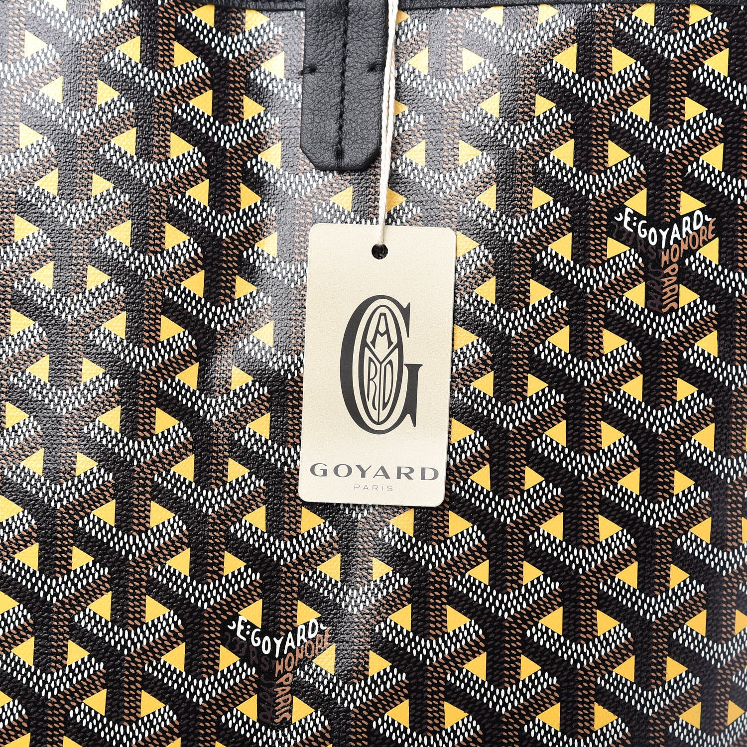 Goyard Goyardine Saint Louis Claire Voie GM Black Yellow 10 of 10