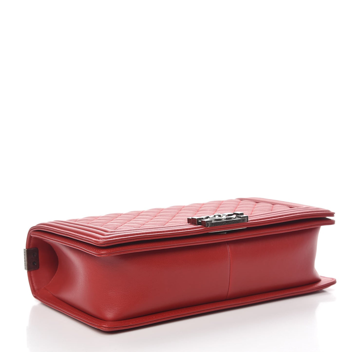 Calfskin Quilted New Medium Boy Flap Red