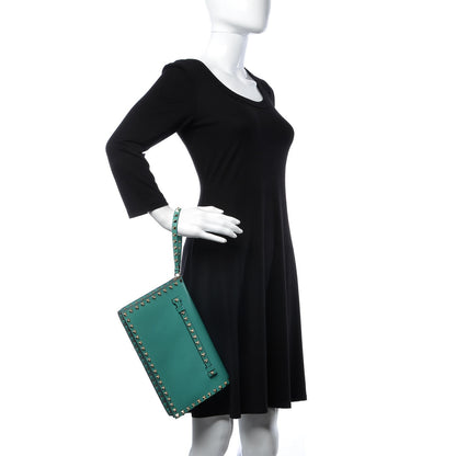 Valentino Garavani Nappa Rockstud Wristlet Clutch Colibri 2 of 8