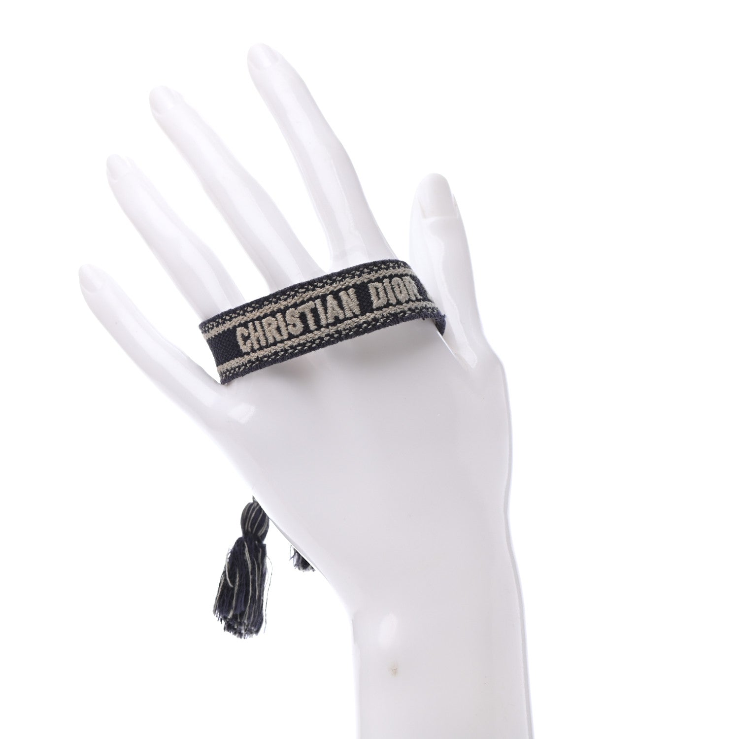 Christian Dior Woven Cotton J'Adior Friendship Bracelet Navy 2 of 4
