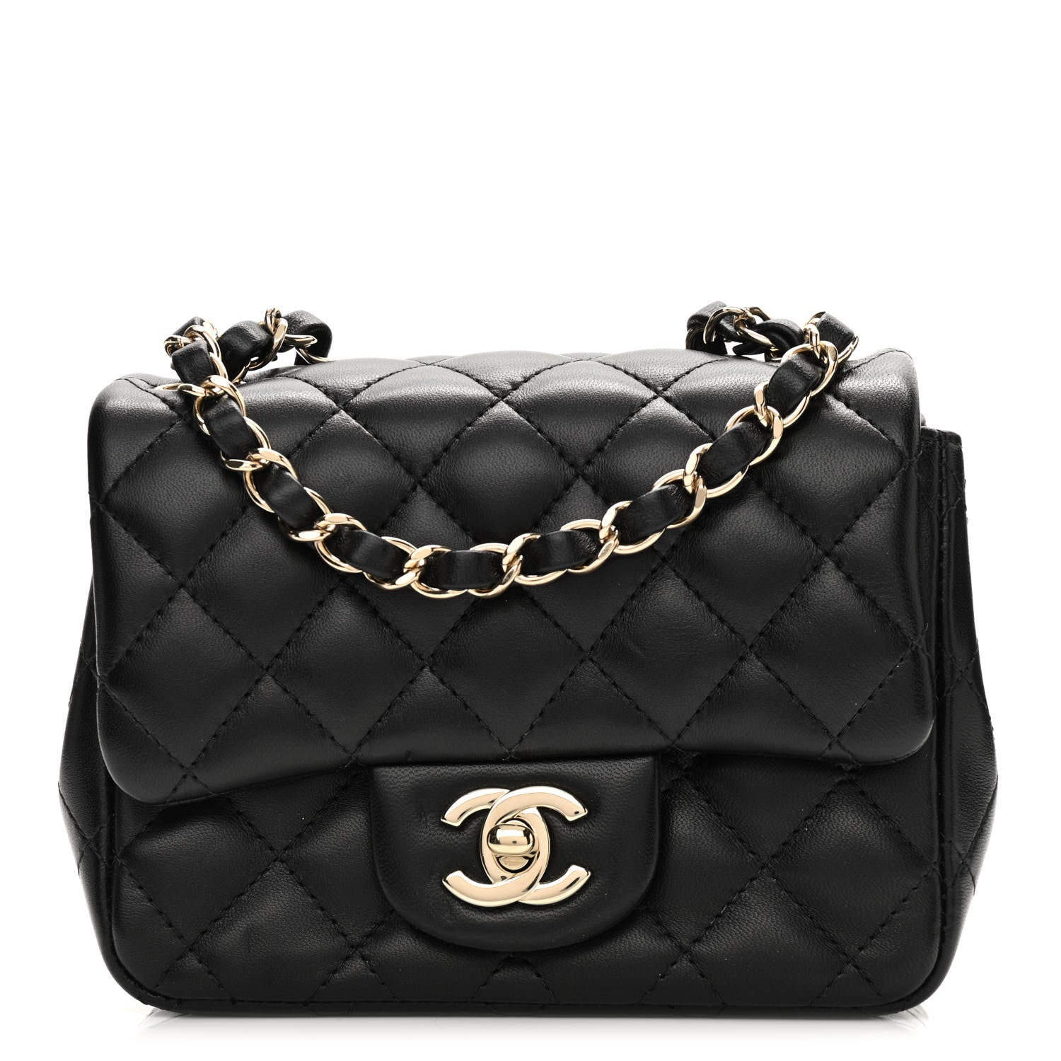 Chanel Lambskin Quilted Mini Square Flap Black 1 of 11