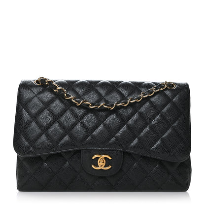 Chanel Caviar Quilted Jumbo Double Flap Black 1 of 10