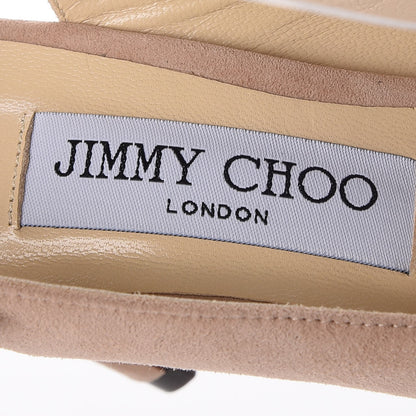 Jimmy Choo Suede Erin 85 Slingback Pumps 37.5 Ballet Pink 9 of 10