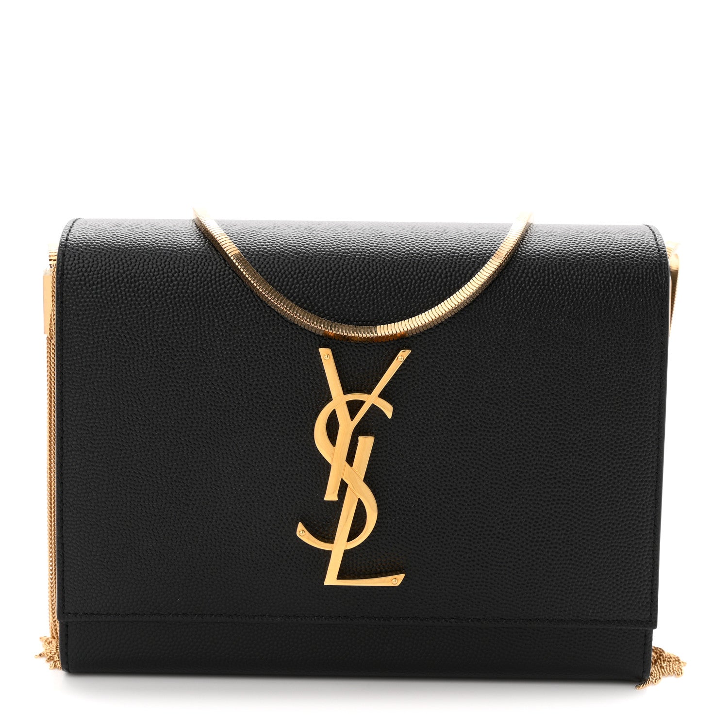 Saint Laurent Grain De Poudre Monogram Small Kate Slide Chain