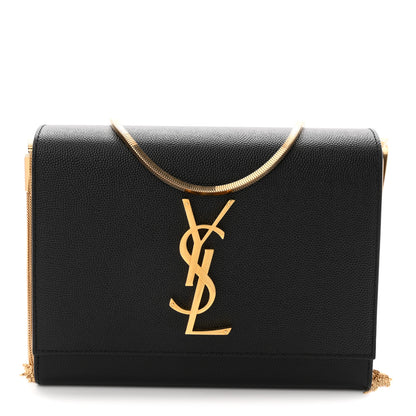 Saint Laurent Grain De Poudre Monogram Small Kate Slide Chain Crossbody Box Bag Black 1 of 10