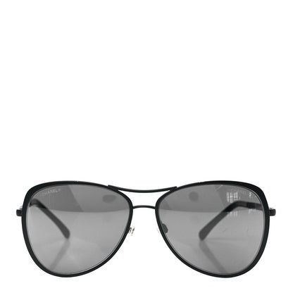 Chanel Pilot Summer Aviator Sunglasses 4223 Black 2 of 8