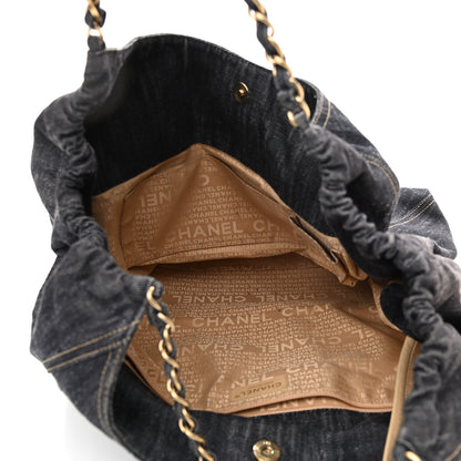 Chanel Denim XL Coco Cabas Tote Dark Blue 6 of 11