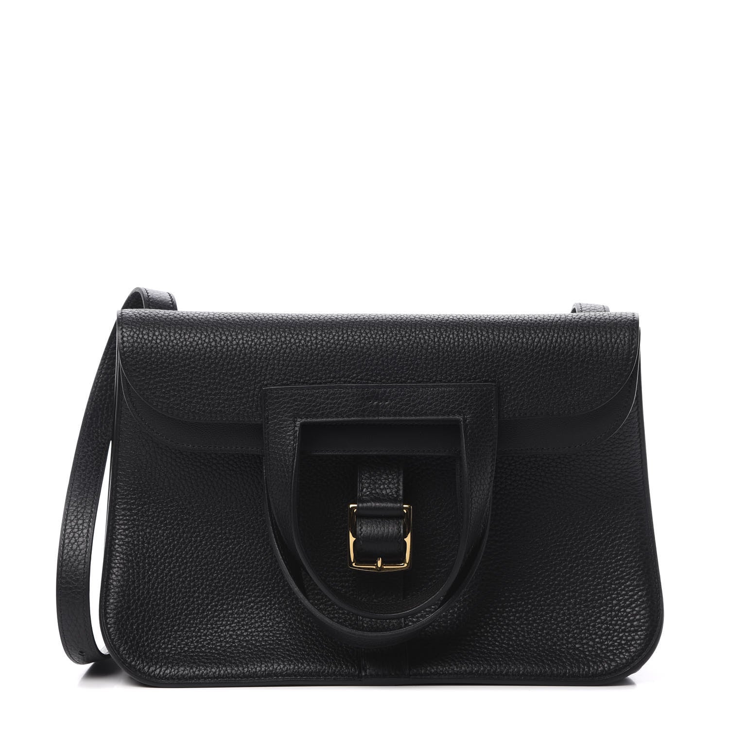 Hermes Taurillon Clemence Halzan 31 GM Black 1 of 14