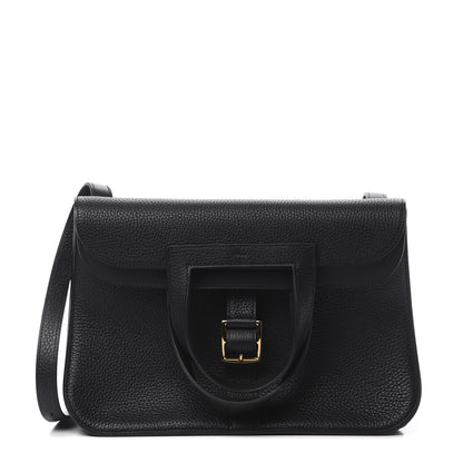 Hermes Taurillon Clemence Halzan 31 GM Black 1 of 14