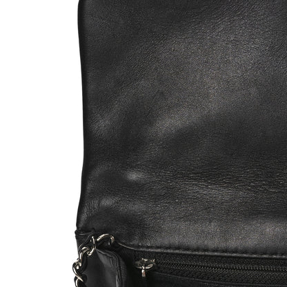 Chanel Calfskin Quilted Double Stitch Hamptons Clutch with Chain Black 11 of 11