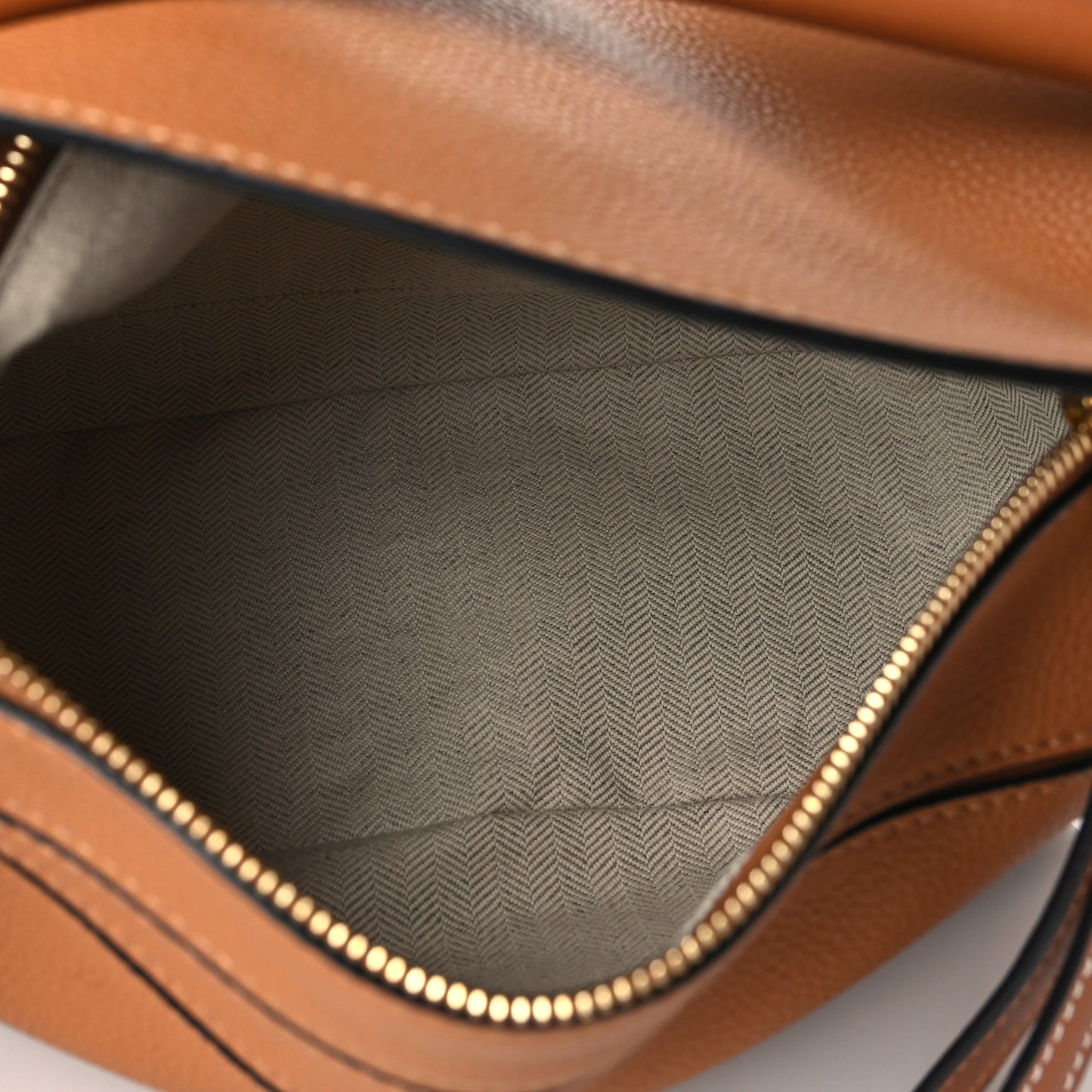 Grained Calfskin Small Puzzle Bag Tan