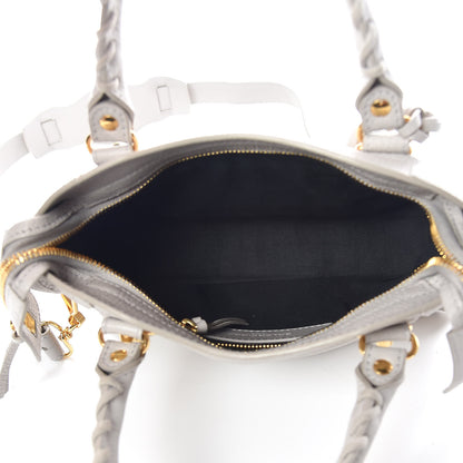 Balenciaga Chevre Gold Metallic Edge Hardware Mini City Gris Clair Gris Perle 6 of 10