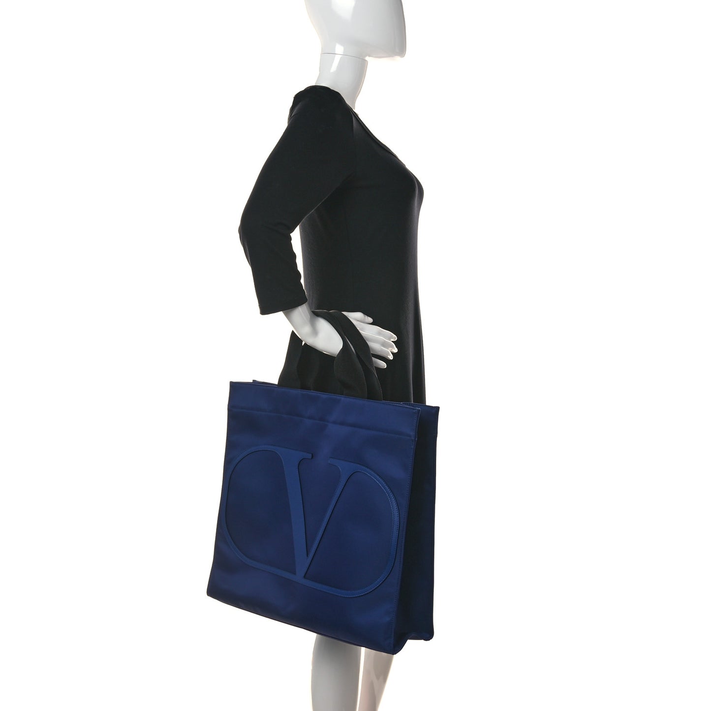 Canvas VLogo Reversible Tote Blue