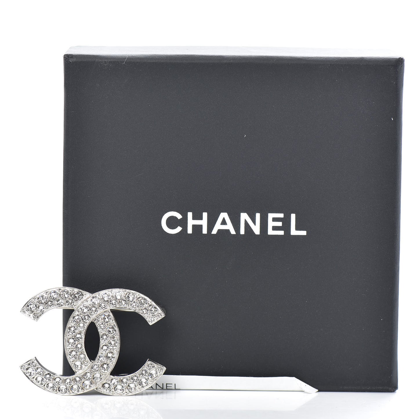 Crystal Palais Garnier CC Brooch Silver