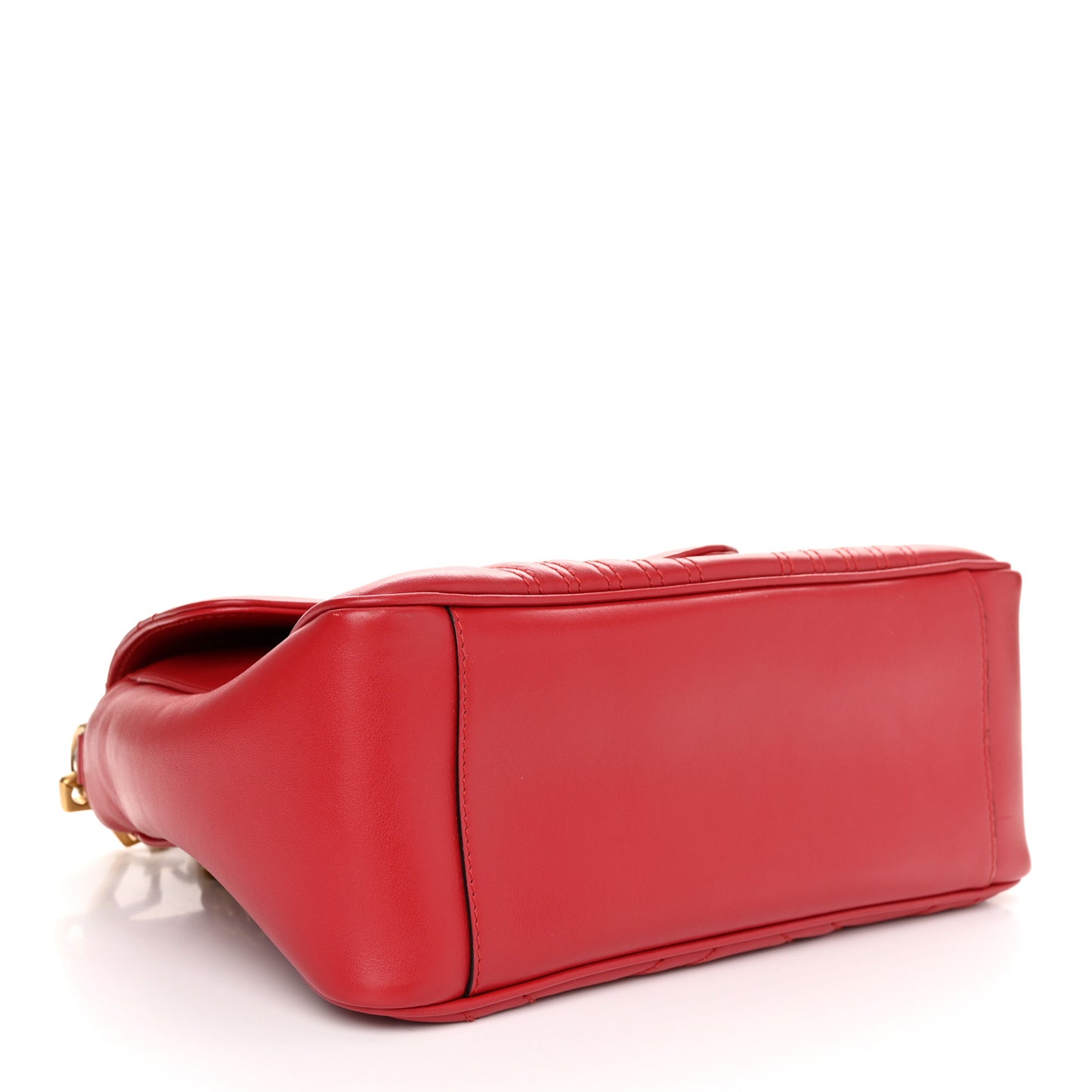 Calfskin Matelasse Small GG Marmont Top Handle Shoulder Bag Hibiscus Red