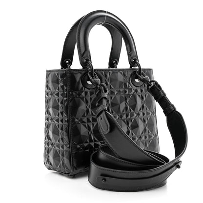 Christian Dior Calfskin Cannage Diamond My ABCDior Lady Dior Black 3 of 11