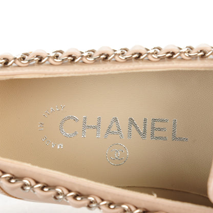 Chanel Calfskin Chain Loafers 35 Beige 7 of 9