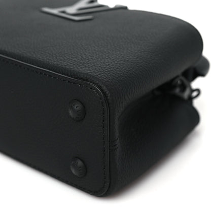 Louis Vuitton Matte Taurillon Capucines East West Mini All Black 10 of 11