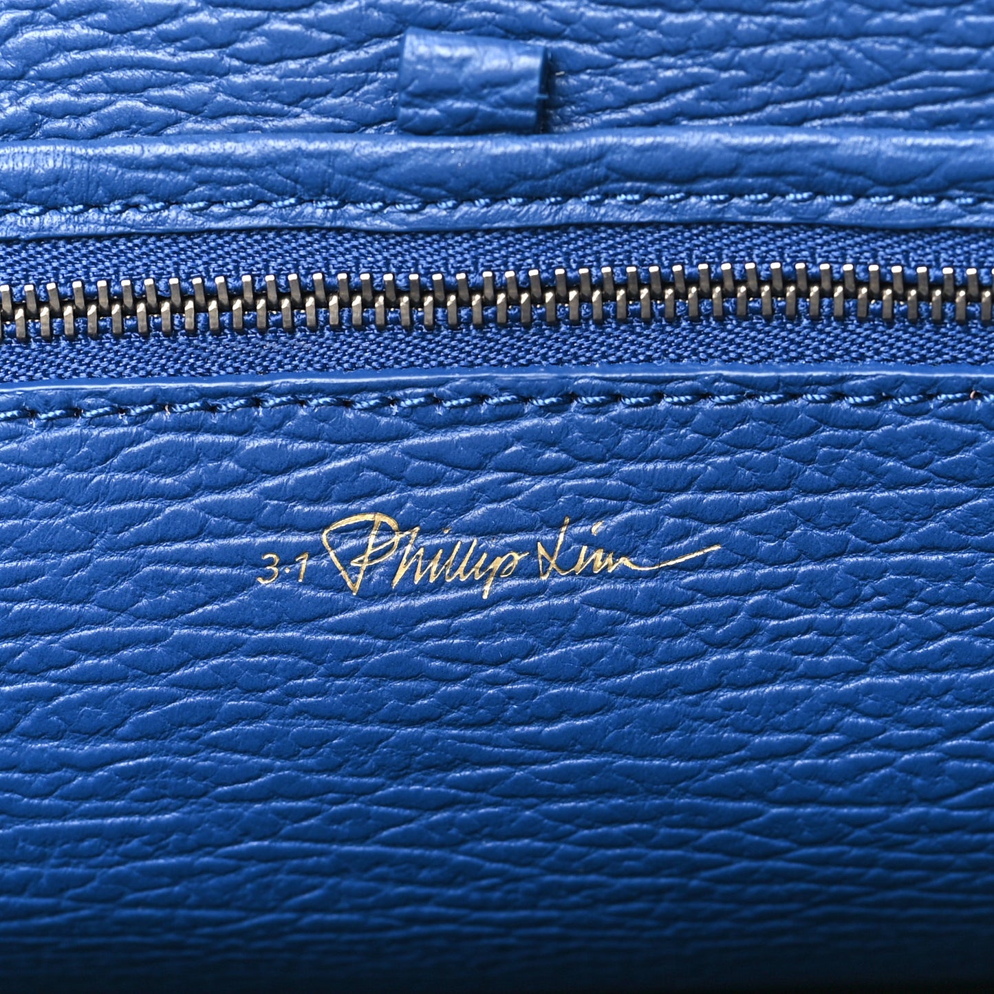 Textured Calfskin Medium Pashli Satchel Cobalt