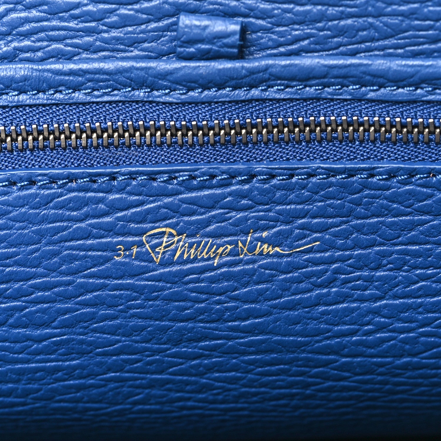 3.1 Phillip Lim Textured Calfskin Medium Pashli Satchel Cobalt 6 of 8