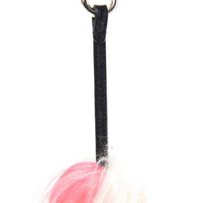 Fendi Mink Fox Goat Fur Mini Karlito Bag Charm Pink 3 of 4