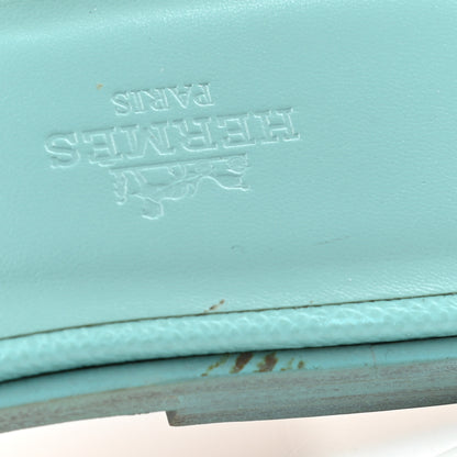Hermes Epsom Oran Sandals 37 Bleu Littoral 9 of 12