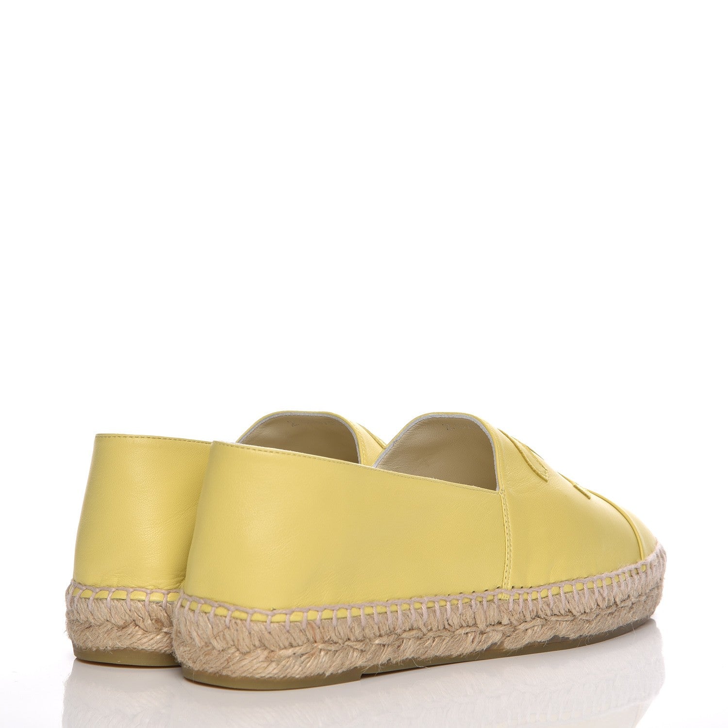 Chanel Lambskin CC Espadrilles 41 Yellow 4 of 11