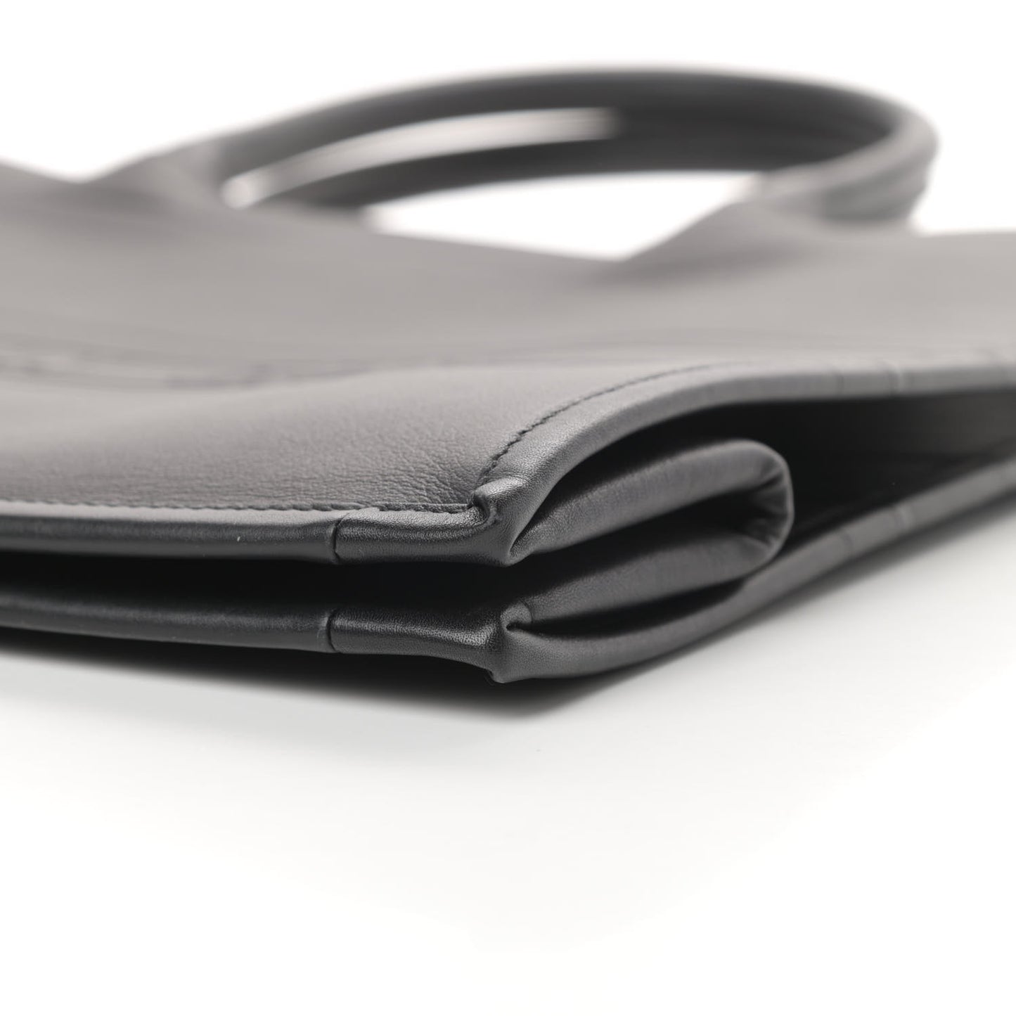 Calfskin Embossed Large Book Tote Black