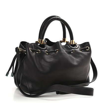 Salvatore Ferragamo Calfskin Sonia Tote Black 3 of 9