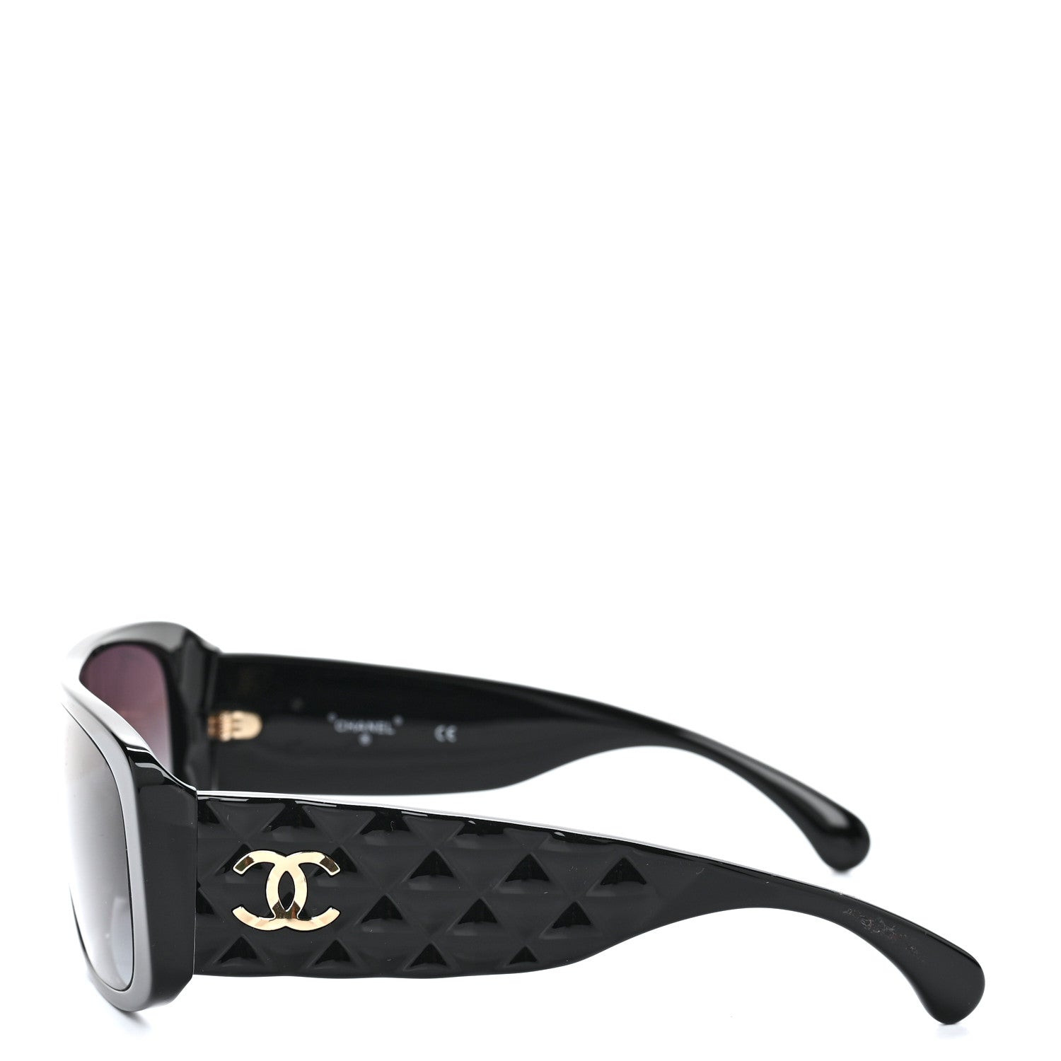 Chanel Acetate Shield Sunglasses 71466 Black 3 of 7