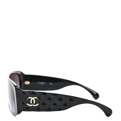 Chanel Acetate Shield Sunglasses 71466 Black 3 of 7
