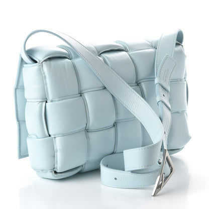 Bottega Veneta Paper Calfskin Maxi Intreccio Padded Cassette Crossbody Bag Ice 3 of 12