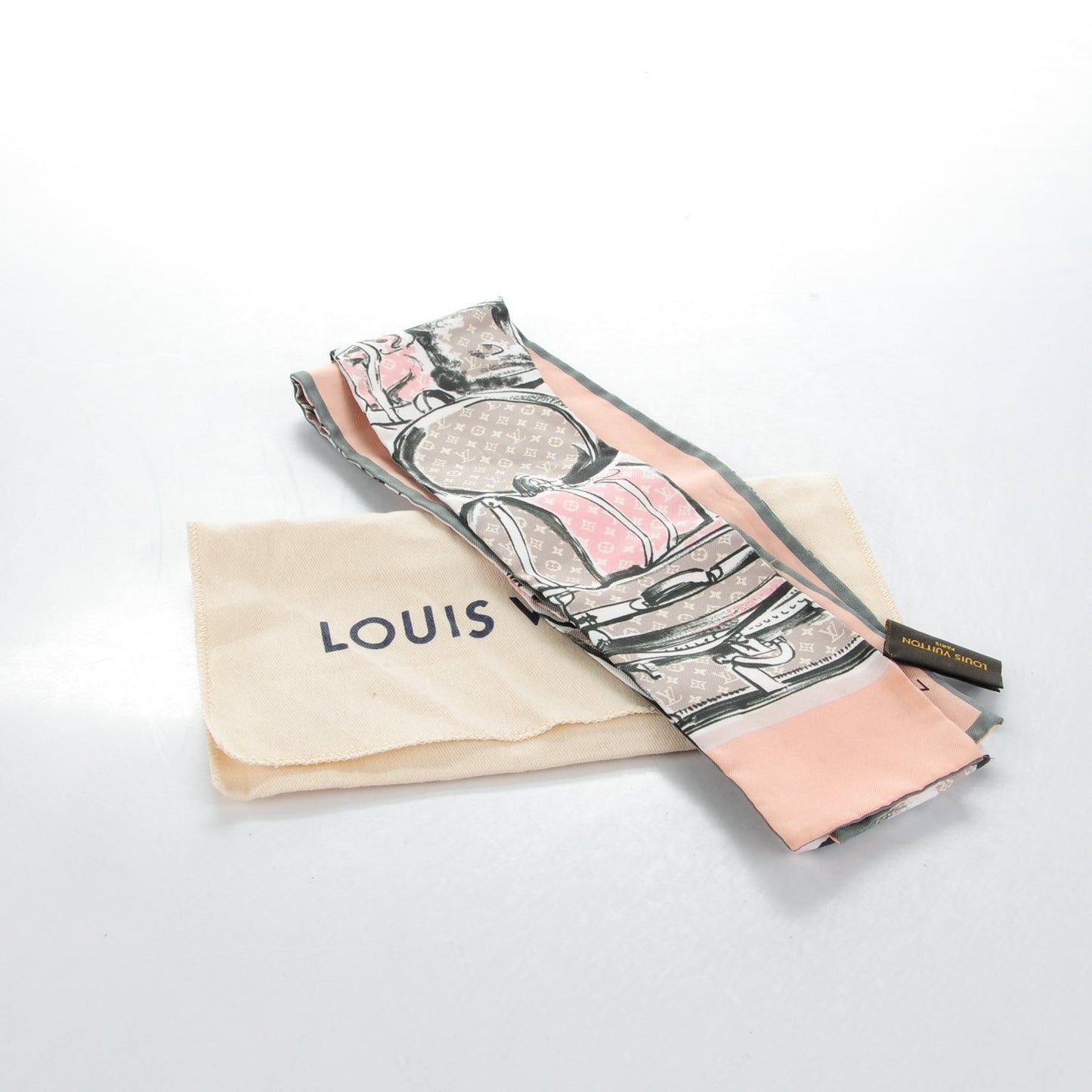 Silk Monogram Trunks Bandeau Rose Poudre
