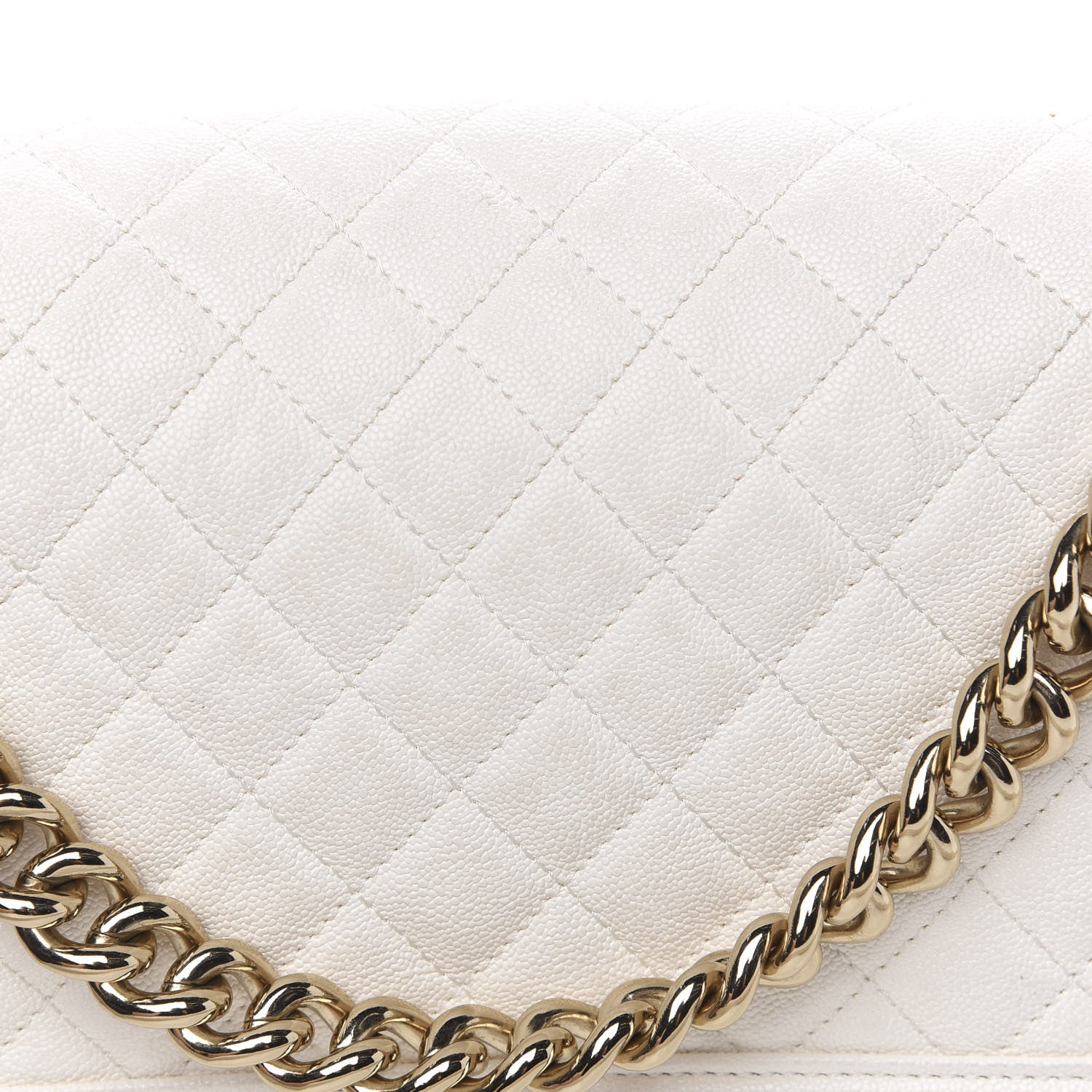 Chanel Caviar Quilted Medium Boy Flap Ivory 8 of 11