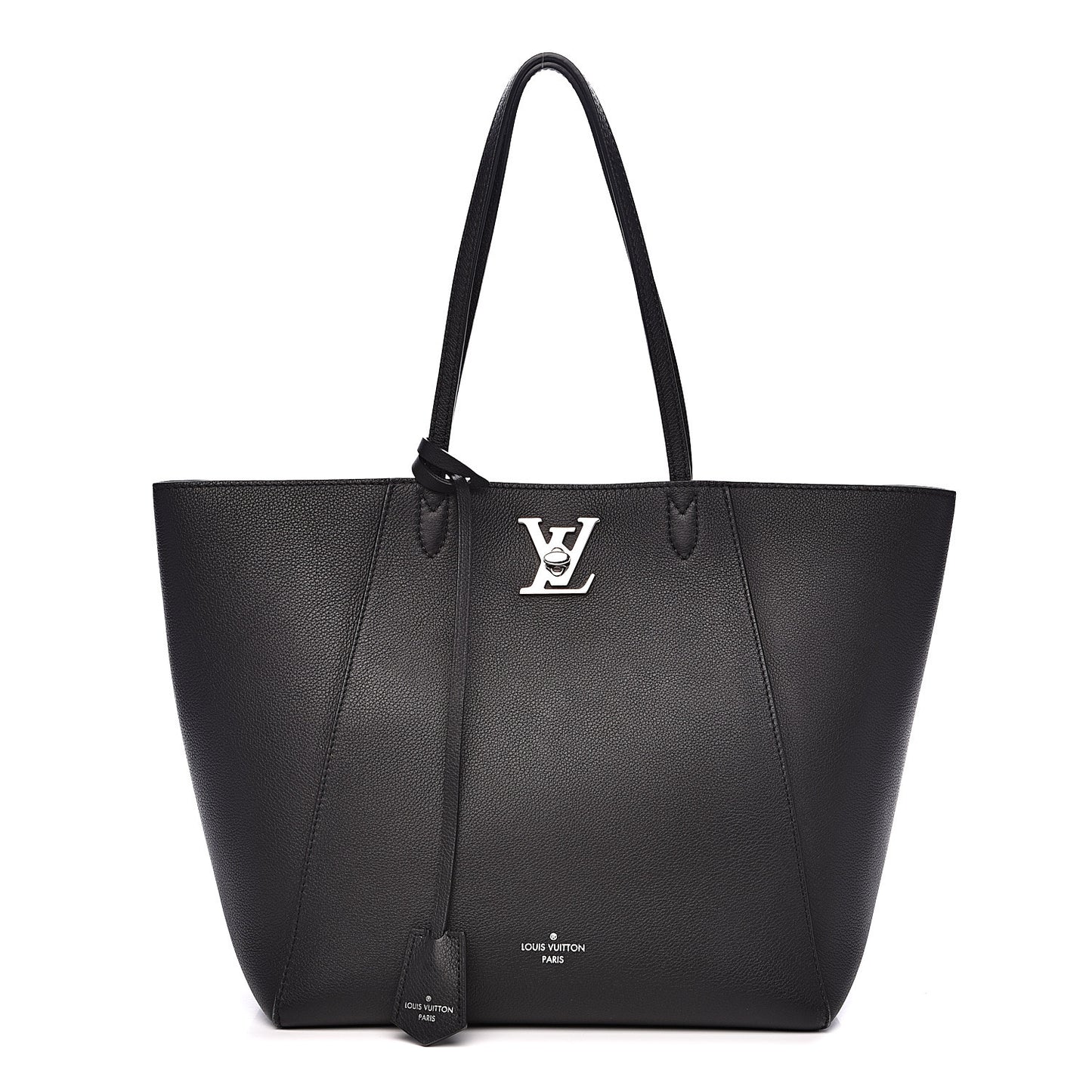 Calfskin Lockme Cabas Black