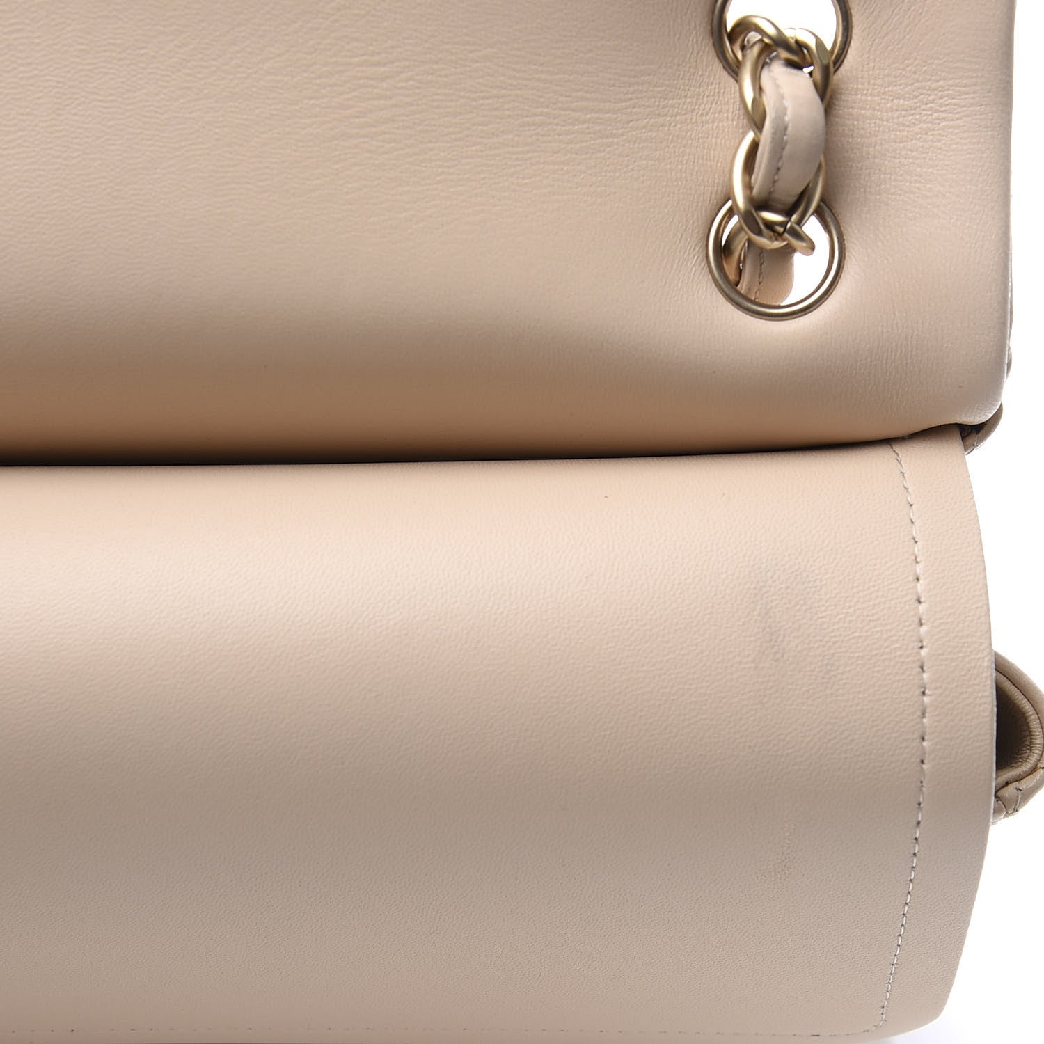 Chanel Lambskin Quilted Jumbo Double Flap Beige Clair 10 of 13