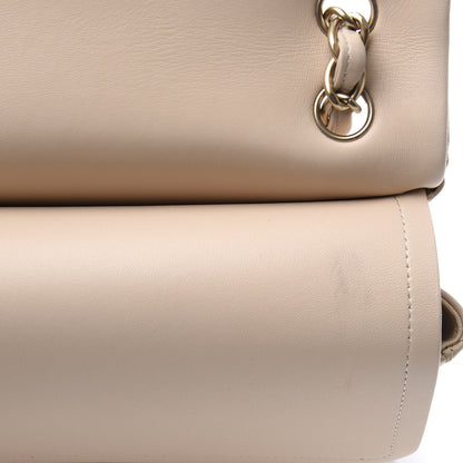 Chanel Lambskin Quilted Jumbo Double Flap Beige Clair 10 of 13