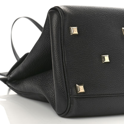 Salvatore Ferragamo Calfskin Large Studio Bag Black 9 of 12