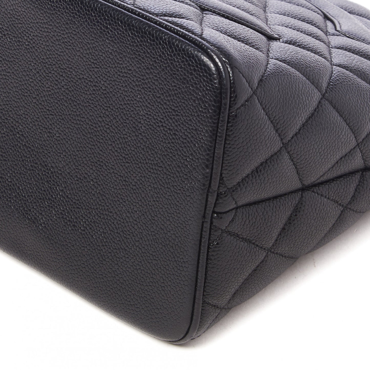 Caviar Quilted Medallion Tote Black