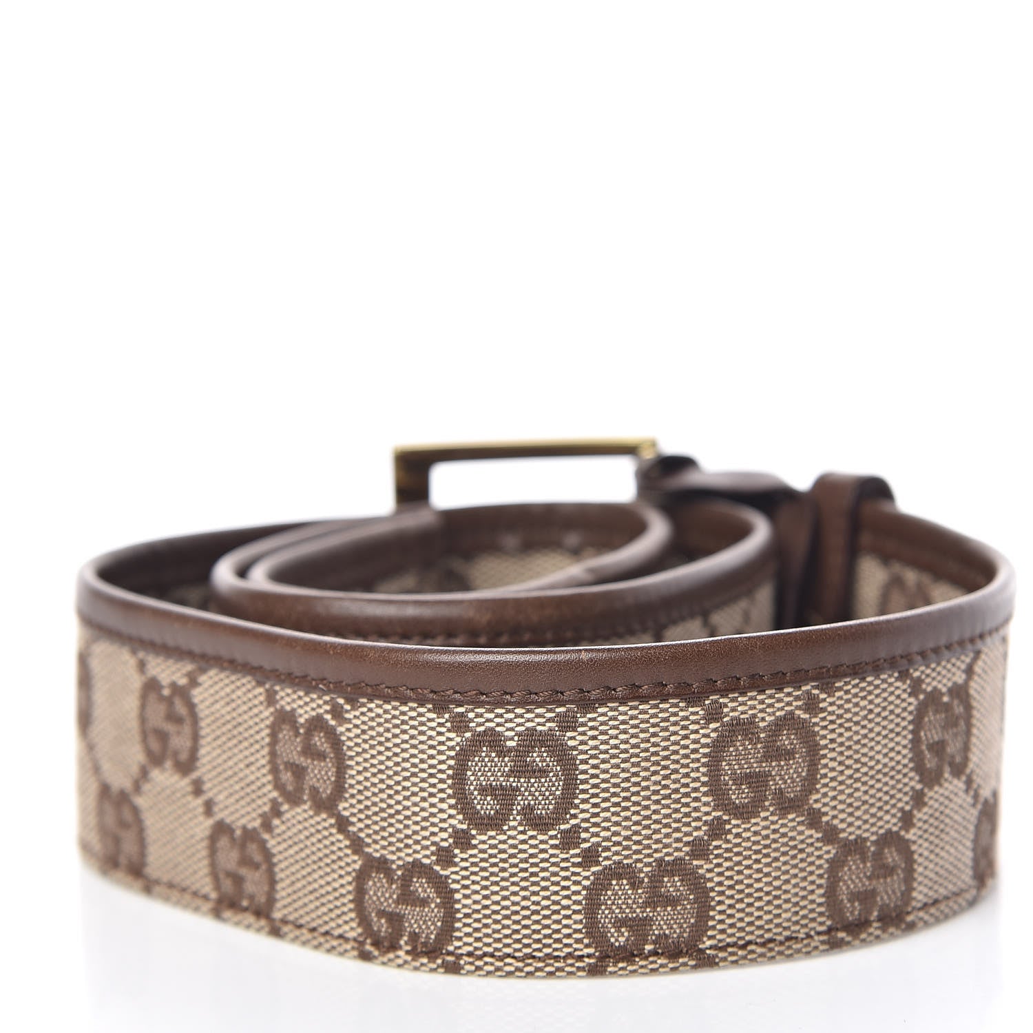 Gucci Monogram Belt 75 30 Dark Brown 3 of 7